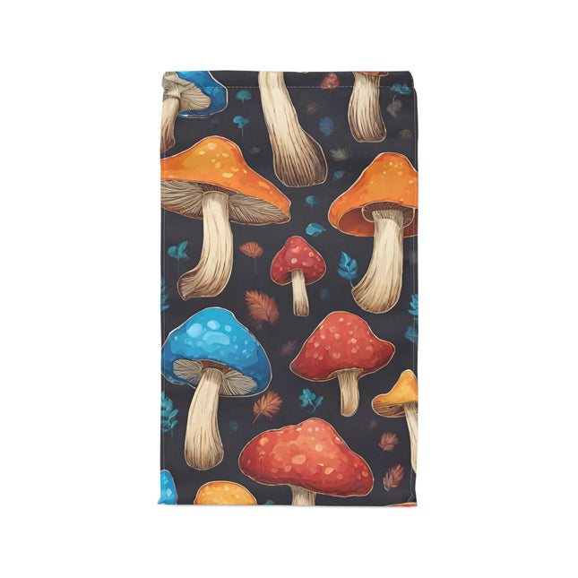 Mushroom Pattern Polyester Lunch Bag | Colorful Shrooms Vintage 70s Style Food Carrier | Office School Picnic Meal Insulated Aluminum Bag