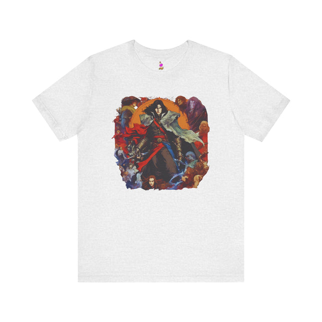 A WARRIOR OF LEGEND Video Game Inspired Collage T-Shirt - Epic Gaming Hero Art Tee