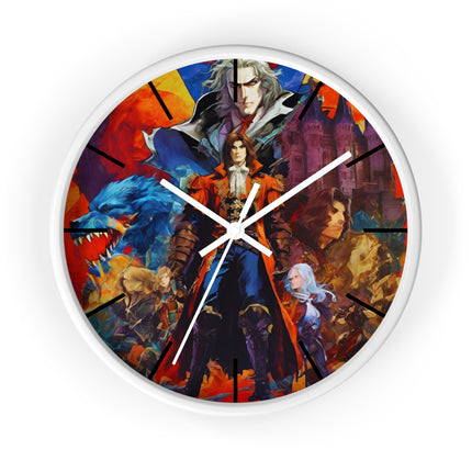 CREATURES OF THE CASTLE Wall Clock - Retro Gaming Vampire Hunter Decor