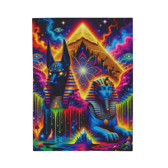 PSYCHEDELIC PYRAMID OF PSYCHE Trippy Blanket