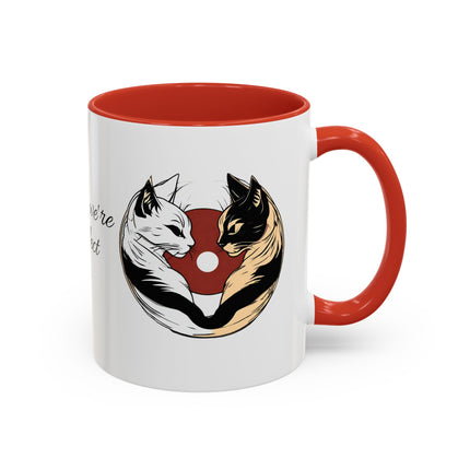 Valentines Day Gift For Her, Cat Lovers Mug, Valentine Coffee Cup for Her, Purrfect Fit Paws Mug, Couples Love Morning Tea Coffee