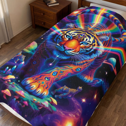 EYE OF THE TIGRESS Galaxy Psychedelic Blanket