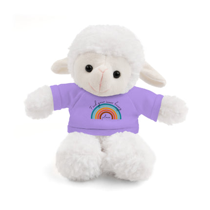 FIND YOUR INNER HAPPY PLACE Inspirational Rainbow Stuffed Animal