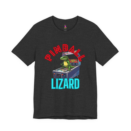 PINBALL LIZARD Wizard Style T-Shirt - Funny Arcade Parody Music Tee