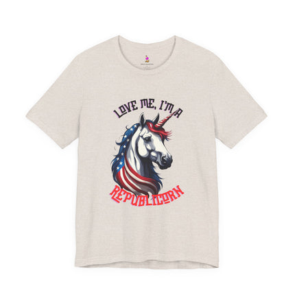 LOVE ME, I'M A REPUBLICORN T-Shirt - Funny Republican Unicorn Patriotic Tee