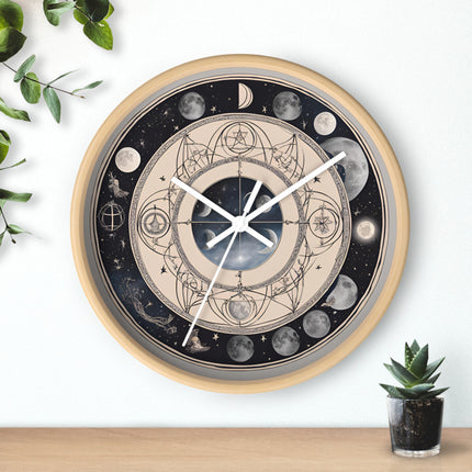 LUNAR MOON PHASES Wall Clock