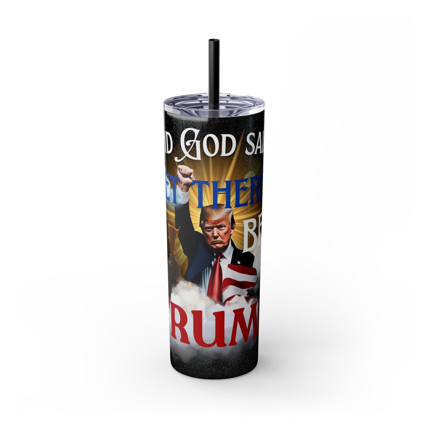 President Donald Trump Fist Pump Tumbler |  2024 Election God Insulated Cup | Freedom Fight Christian American Loving Religion Drink Gift