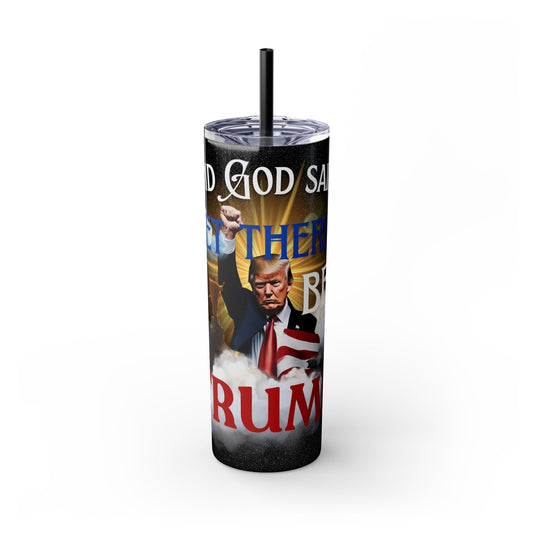 President Donald Trump Fist Pump Tumbler |  2024 Election God Insulated Cup | Freedom Fight Christian American Loving Religion Drink Gift