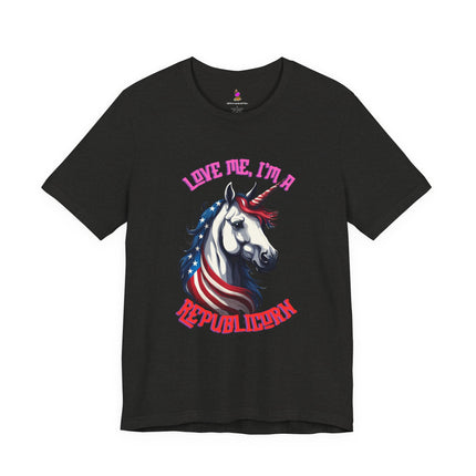 LOVE ME, I'M A REPUBLICORN T-Shirt - Funny Republican Unicorn Patriotic Tee
