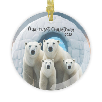 OUR FIRST CHRISTMAS POLAR BEARS Family Ornament