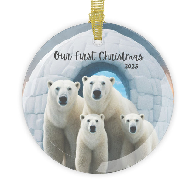 OUR FIRST CHRISTMAS POLAR BEARS Family Ornament