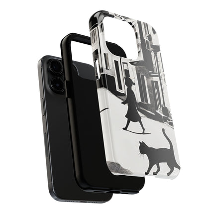 VINTAGE CITY CAT ALLEY WAY Phone Case