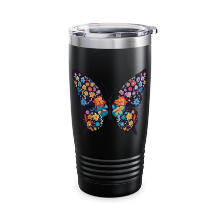FLORAL PATTERNED BUTTERFLY Tumbler