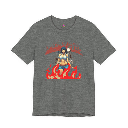 MANIPULATING THE FLAMES OF DESIRE T-Shirt - Anime Girl Fire Art Tee
