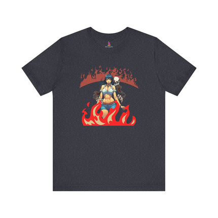 MANIPULATING THE FLAMES OF DESIRE T-Shirt - Anime Girl Fire Art Tee