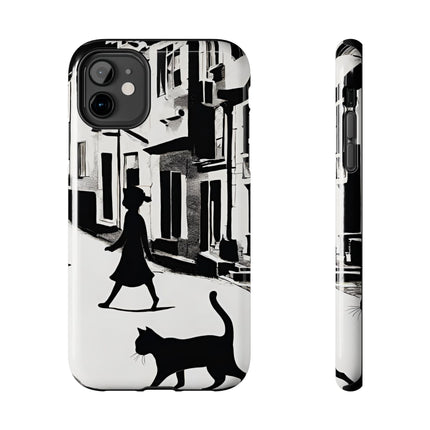 VINTAGE CITY CAT ALLEY WAY Phone Case