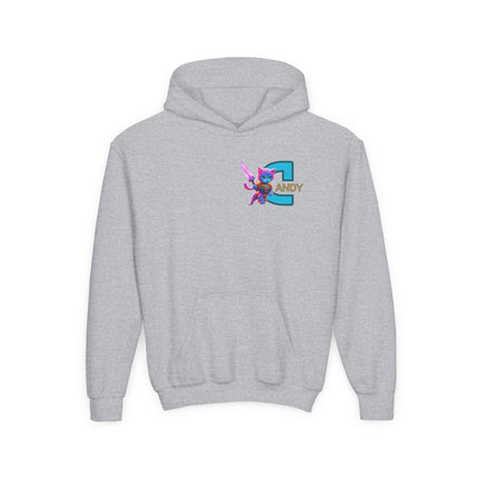 CUSTOM Letter C PERSONALIZED Centaur Warrior Cat Girls Hoodie Sweatshirt (ADD NAME TO FRONT)