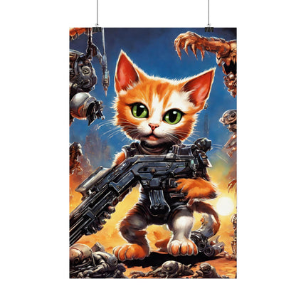 Cool Kids Poster, MECHANIMAL CLASH BATTLERS, Kitten Force, Cat Poster, Kitten Poster, Child's Bedroom Poster, Kids Wall Decor