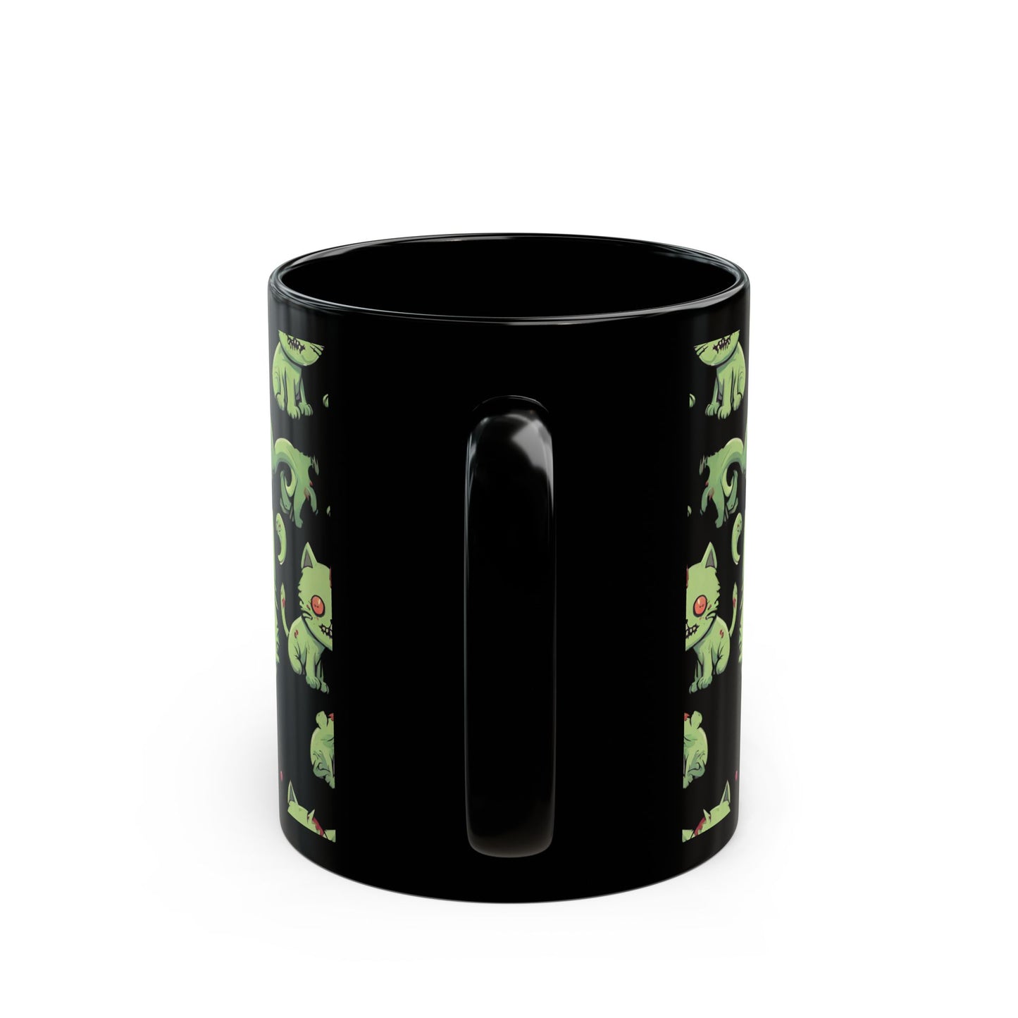 Zombie Cat Coffee Mug Gift, Cute Walking Dead Undead Kittens Tea or Cocoa Cup, Kids or Adults Home Work Office Morning Caffeine Mug