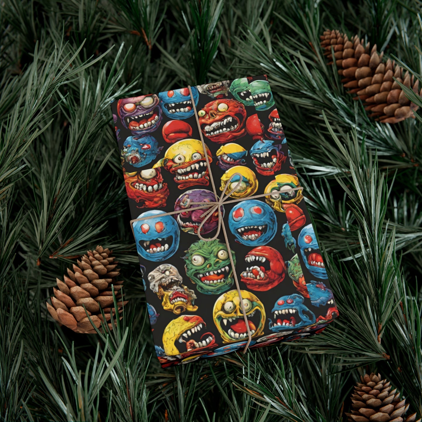 Retro Birthday Wrap | Vintage 80s Toys Madballs Inspired Gift Paper | Saturday Morning Cartoon 1980s Lover Party Wrapping | Special Occasion