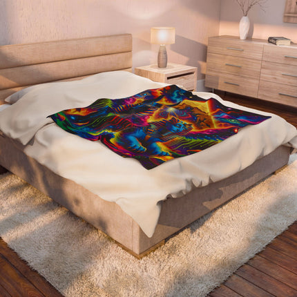 PSYCHEDELIC PYRAMID OF PSYCHE Trippy Blanket