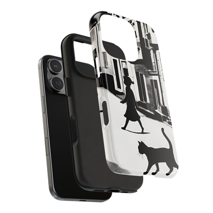 VINTAGE CITY CAT ALLEY WAY Phone Case