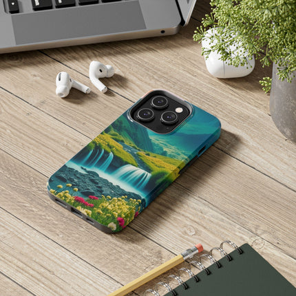 FLOWER CASCADE MOUNTAINS Phone Case