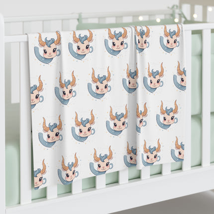 Capricorn Baby Swaddler, Astronomy Goat Changing Blanket, Cute Newborn Baby Shower Gift, Boys Cartoon Style Infant Swaddle Cover