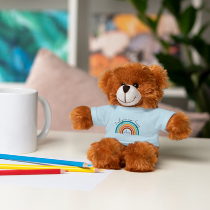 FIND YOUR INNER HAPPY PLACE Inspirational Rainbow Stuffed Animal