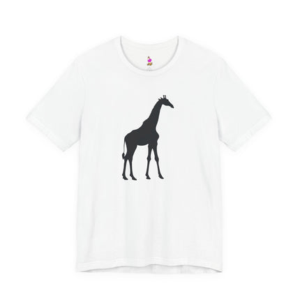 GIRAFFE SILHOUETTE T-Shirt - Elegant Wildlife Minimalist Art Tee