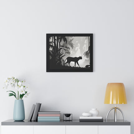 CHEETAH PREDATOR SHADOW - Wild Leopard Jungle Framed Wall Art