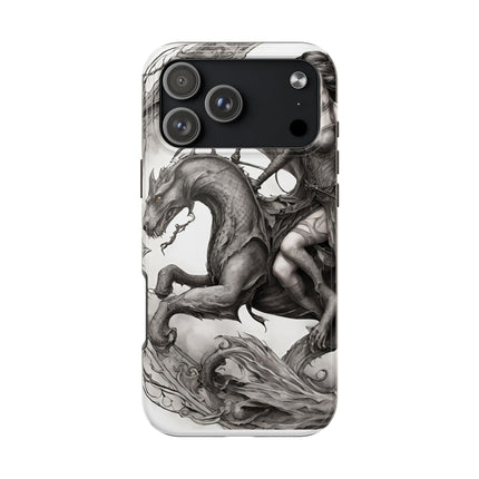DRAGON AND MORPHING REPTILIAN BEAUTY Phone Case