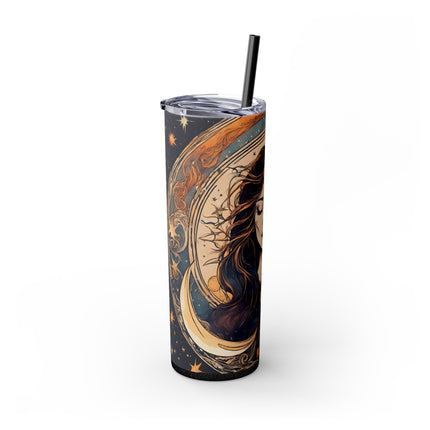 SUN & MOON GODDESS Skinny Tumbler - Lunar Astronomy Wiccan Dreams Cup