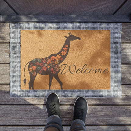 FLORAL GIRAFFE WELCOME Doormat