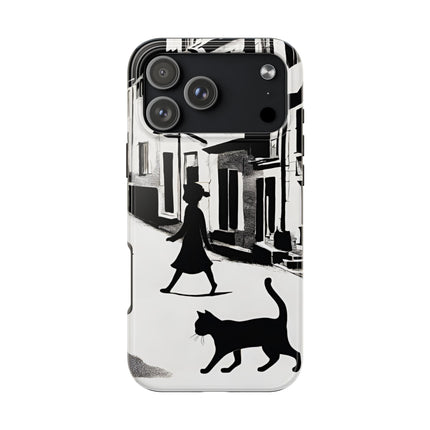 VINTAGE CITY CAT ALLEY WAY Phone Case