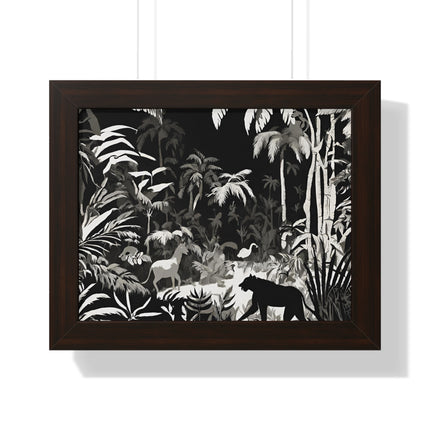 ANIMAL KINGDOM JUNGLE SCENE - Wildlife Shadow Framed Wall Art