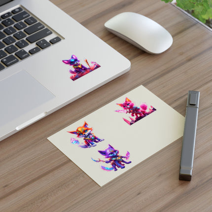 CRYSTAL GUARDIAN FOXES Kids Stickers
