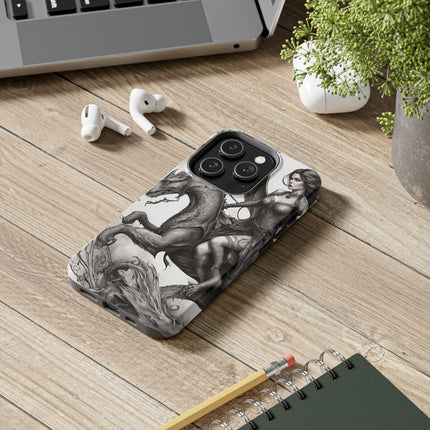 DRAGON AND MORPHING REPTILIAN BEAUTY Phone Case