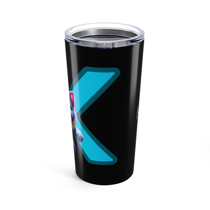 CUSTOM LETTER K PERSONALIZED KIDS WARRIOR CAT BOYS Tumbler