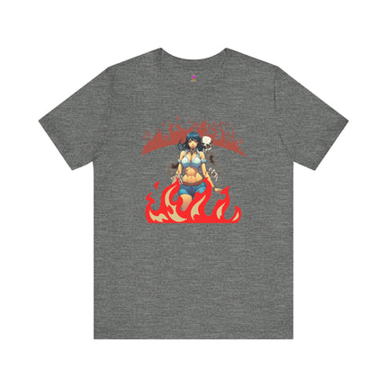 MANIPULATING THE FLAMES OF DESIRE T-Shirt - Anime Girl Fire Art Tee