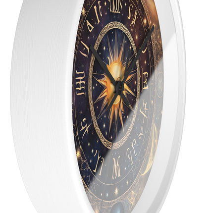 GALAXY CYCLE Wall Clock - Celestial Moon Phases Astronomy Decor