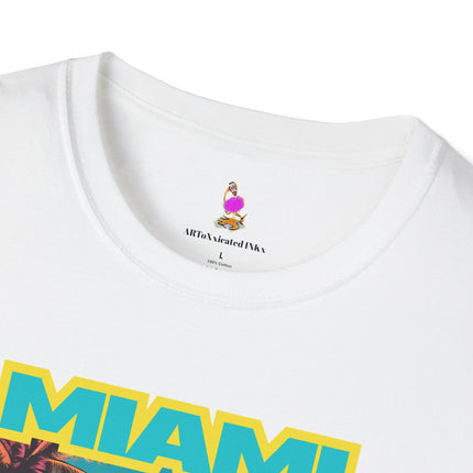 MIAMI MICE 80s TV Spoof T-Shirt - Funny Miami Vice Parody Retro Tee