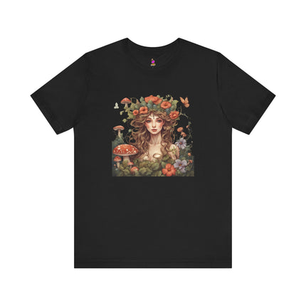 FLOWER GARDEN MAIDEN T-Shirt - Beautiful Botanical Fantasy Art Tee