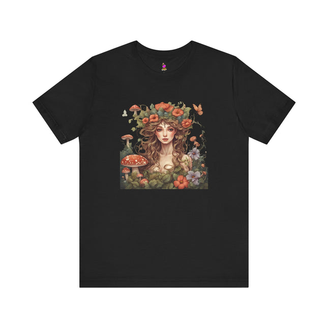 FLOWER GARDEN MAIDEN T-Shirt - Beautiful Botanical Fantasy Art Tee