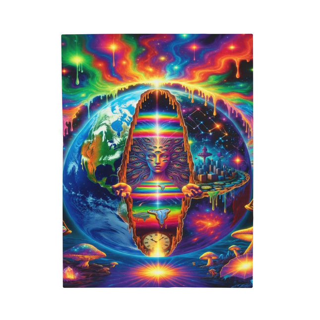 PSYCHEDELIC ALL SEEING SPACE TIME DEITY Trippy Blanket