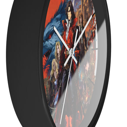 MANY TERRORS AWAIT THE FORCES OF GOOD Wall Clock - Retro Gaming Vampire Castle Decor