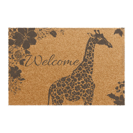 FLOWERED GIRAFFE WELCOME Doormat