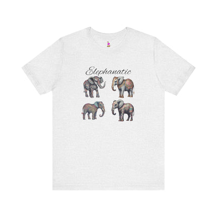 ELEPHANATIC Elephant Lovers T-Shirt - Funny Animal Fanatic Wordplay Tee