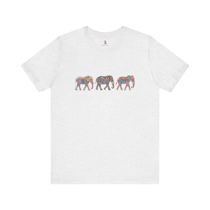 ELEPHANT MARCH T-Shirt - Majestic Animal Herd Art Tee