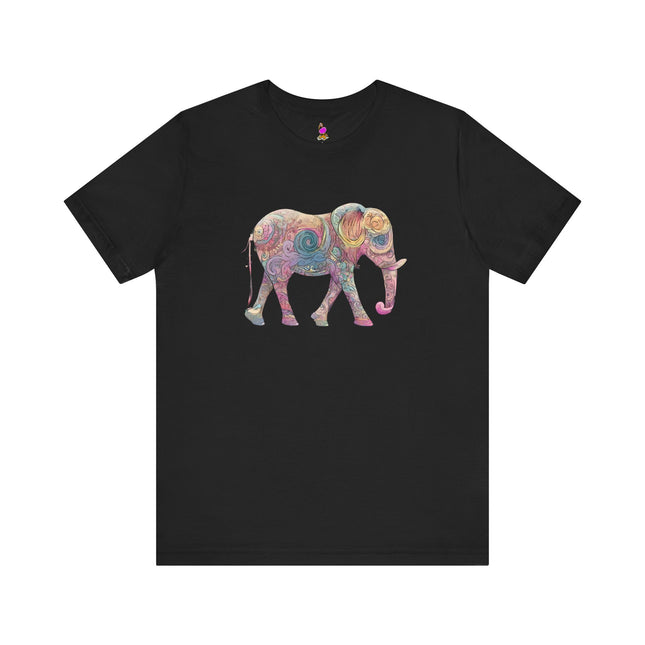 COLORFUL PATTERN ELEPHANT T-Shirt - Vibrant Animal Art Collector Tee